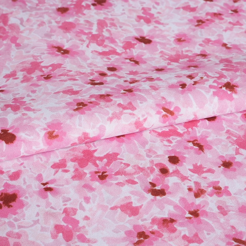 75D/18T țesătură cu imprimeu floral dezordonat