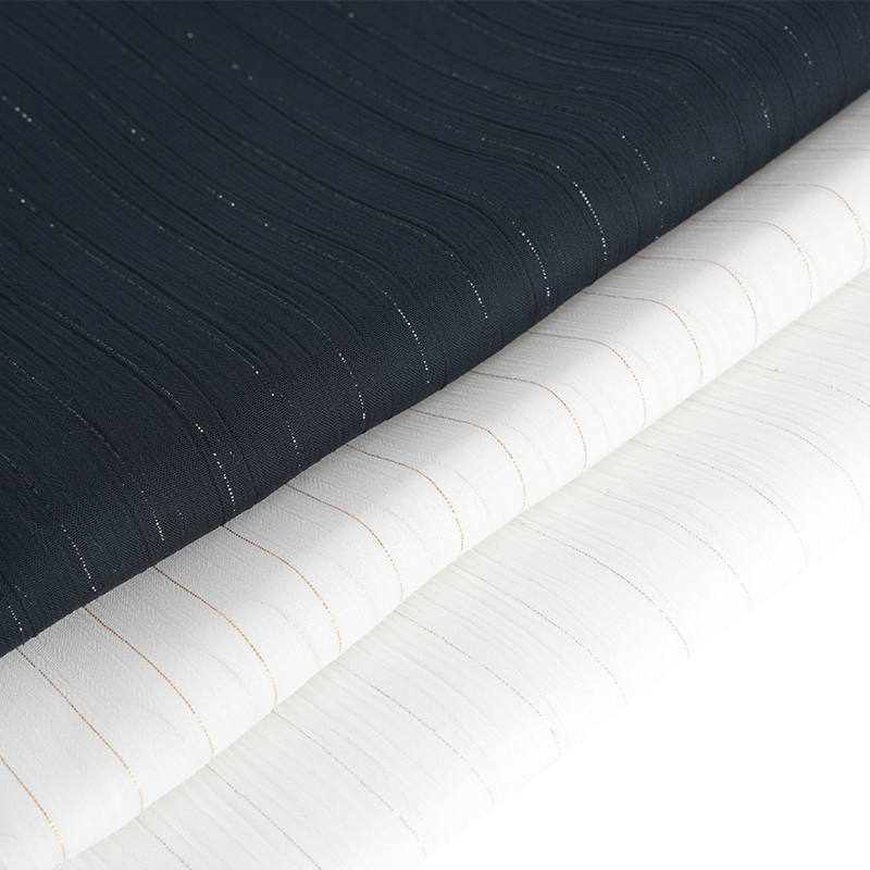 Crep din șifon de mătase argintiu 75D