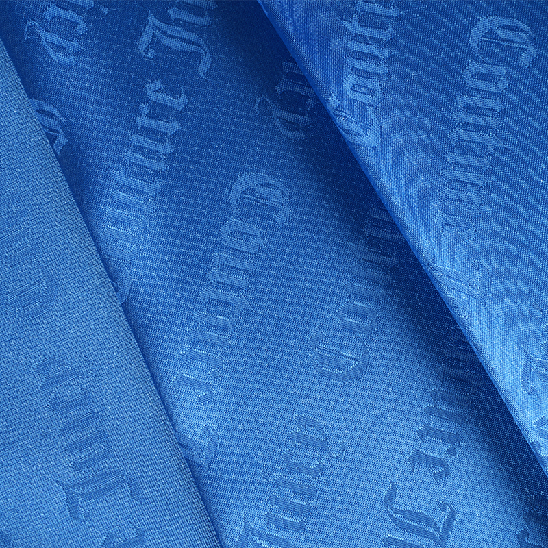 Țesătură jacquard cu litere din satin elastic 75D