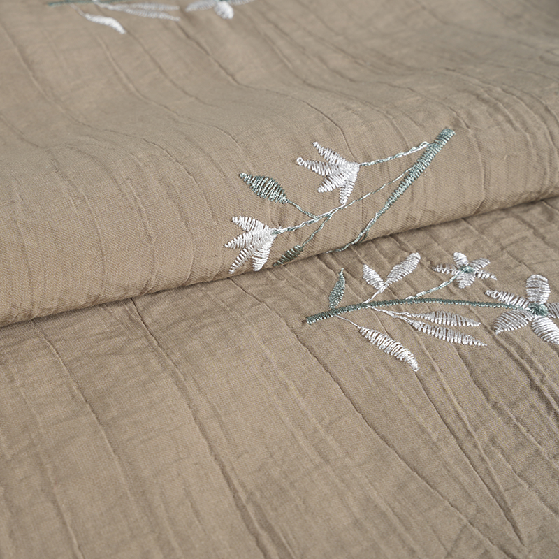 Semințe de piersică, orhidee, broderie, flori, țesături încrețite