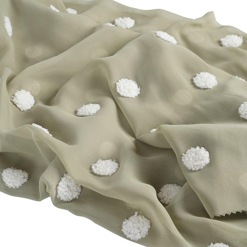 75d/18t șifon plat cu țesătură de brodat de prosoape