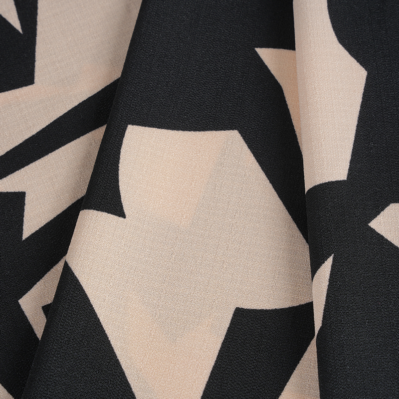 5068 Țesătură cu imprimeu Linglong, roz și negru