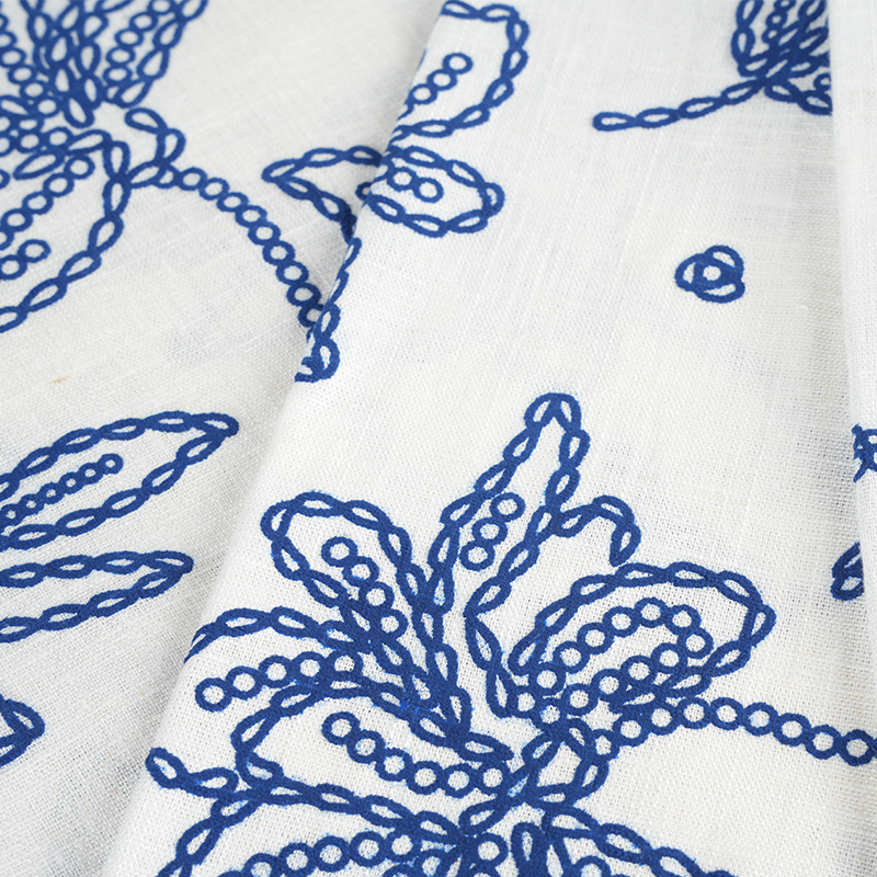 Țesătură cu imprimeu floral din spumă de in viscoză 12S