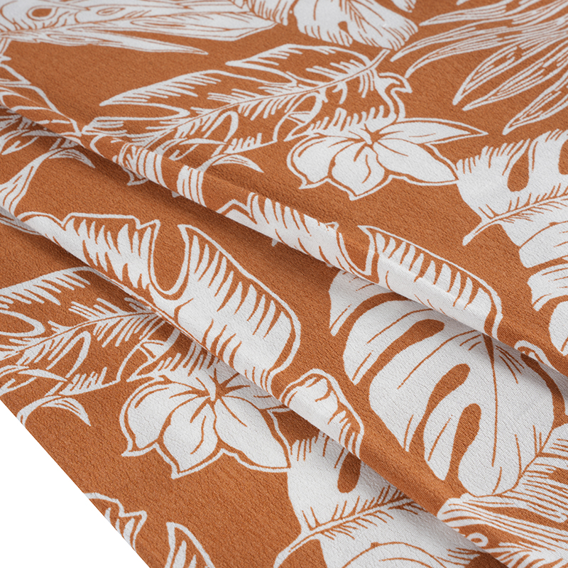 Țesătură creponată imprimată bogată