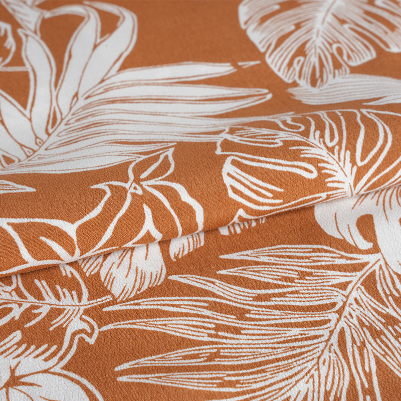 Țesătură creponată imprimată bogată