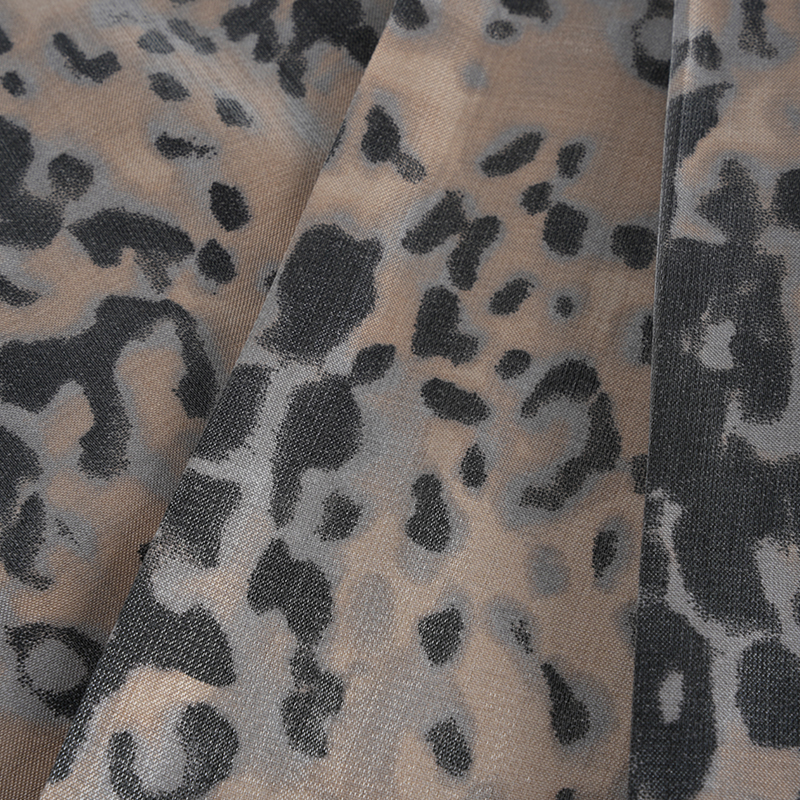 20d*21s Țesătură mică cu imprimeu leopard din bumbac auriu îngroșat