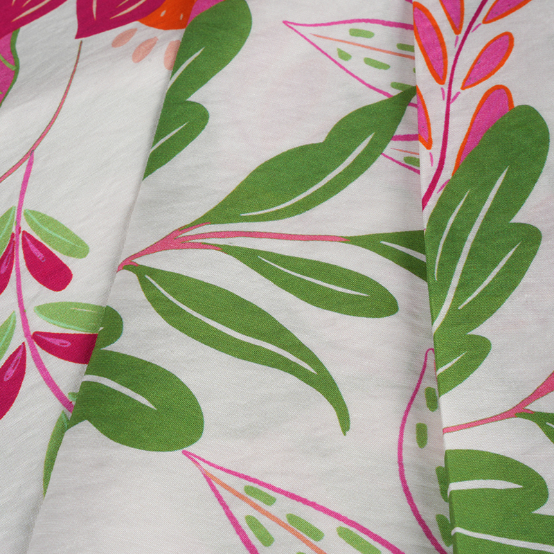 Rn Țesătură cu imprimeu semi-lucioasă Pasărea Paradisului