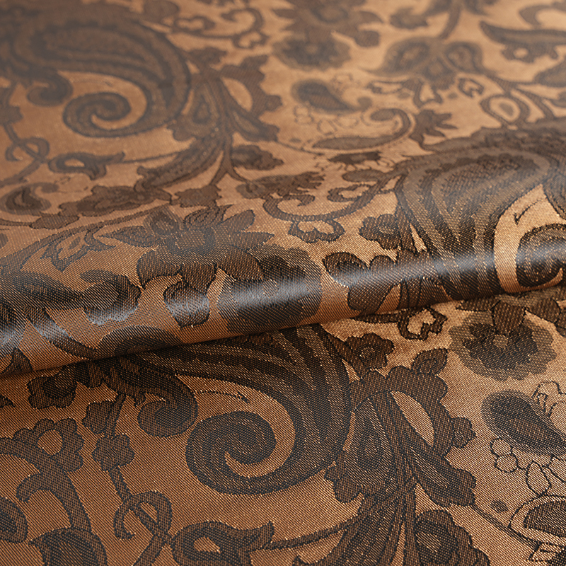 Jacquard cu flori de lăută festonată din poliester