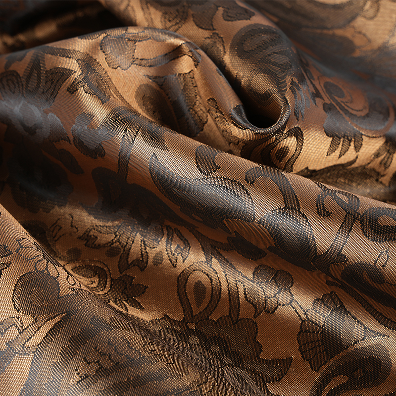 Jacquard cu flori de lăută festonată din poliester