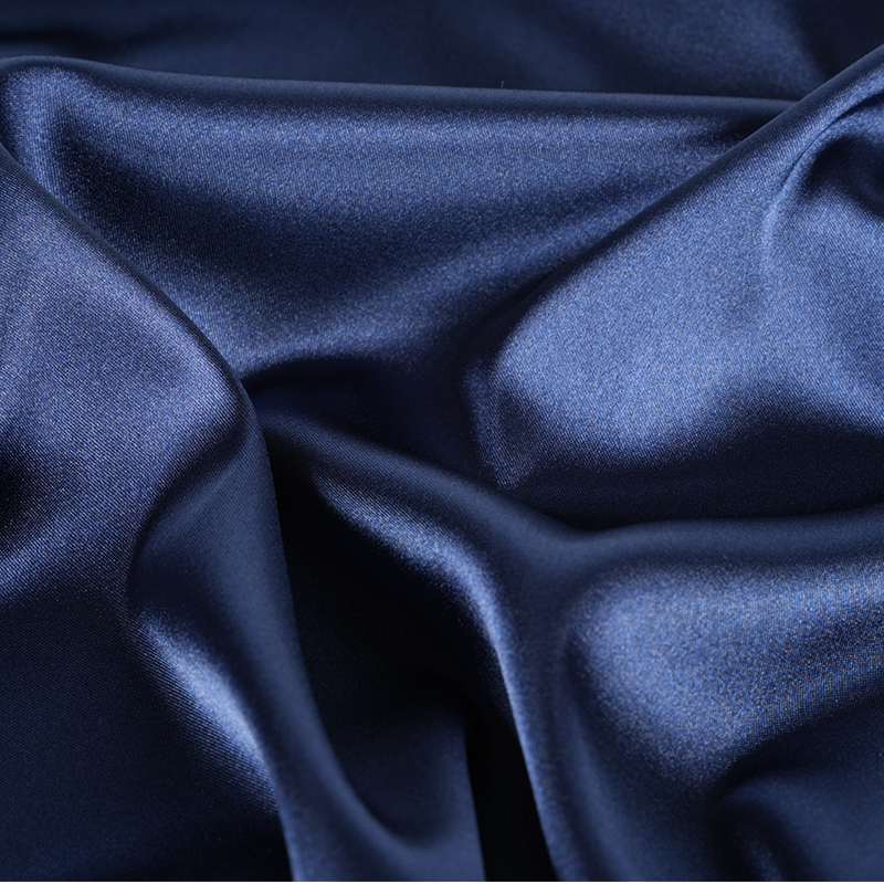 50D*50D Țesătură vopsită lucioasă și răsucită din satin elastic