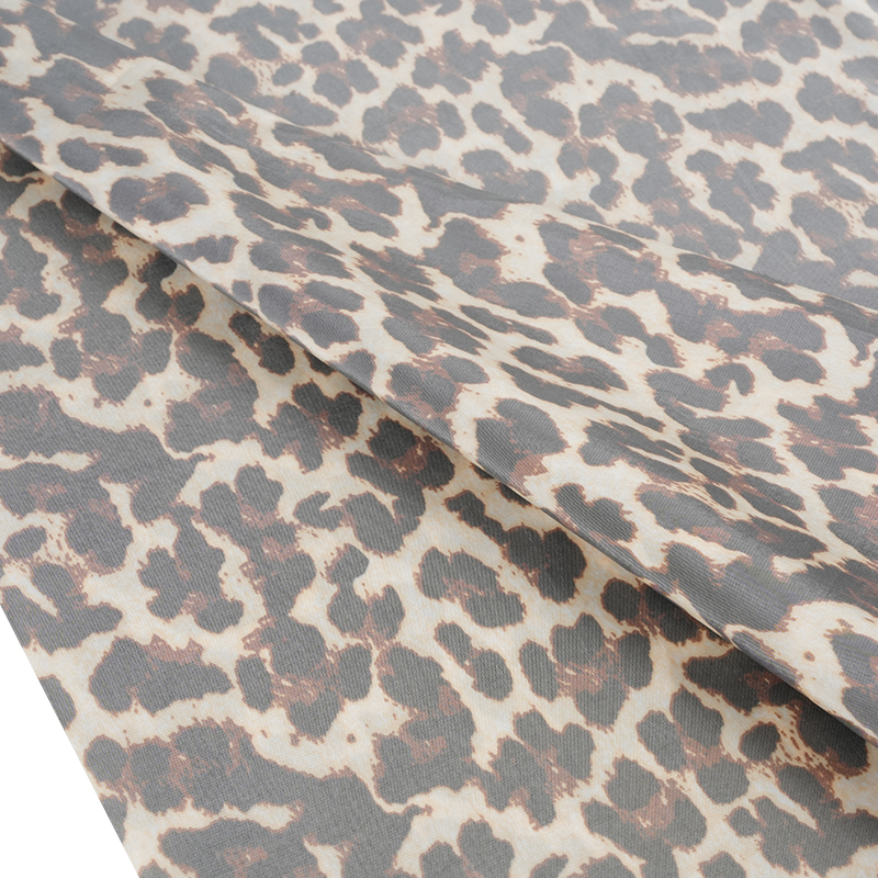 PV Fabric uni imprimeu leopard