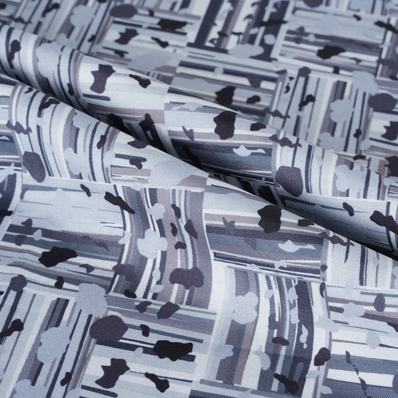100D*40S Bumbac de mătase rece țesătură de imprimare digitală cu blocuri pozitive și negative