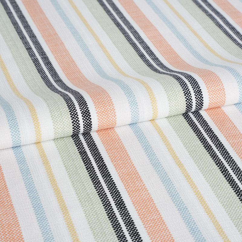 75D False Twist Silk Bamboo Orhid Portocaliu și țesătură cu dungi negre