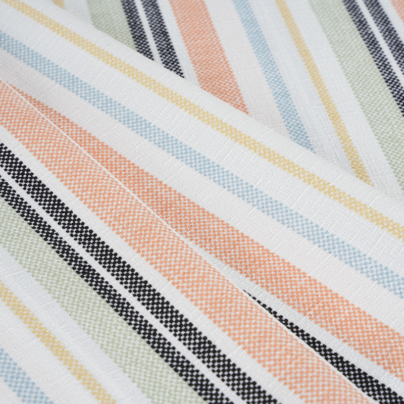 75D False Twist Silk Bamboo Orhid Portocaliu și țesătură cu dungi negre